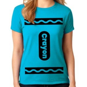 Women's Halloween Crayon Graphic T-Shirt Costume
