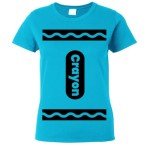 Women's Halloween Crayon Graphic T-Shirt Costume