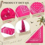 Neon Cowboy Bandanas - 6 Pack Paisley Scarfs