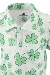 Boys Shamrock Polo Shirt for Halloween Fun