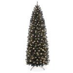 4.5ft Pre-Lit Black Halloween Tree for Spooky Decor