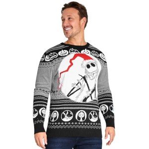 Disney Men's Halloween Crew Neck Pullover Sweater