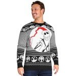 Disney Men's Halloween Crew Neck Pullover Sweater