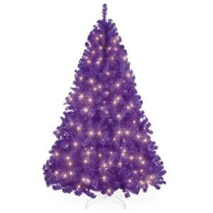 9ft Pre-Lit Purple Halloween Tree with Lights