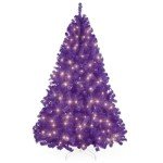 9ft Pre-Lit Purple Halloween Tree with Lights