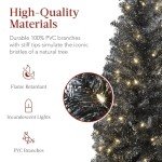 4.5ft Pre-Lit Black Halloween Tree for Spooky Decor