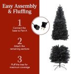 4.5ft Pre-Lit Black Halloween Tree for Spooky Decor