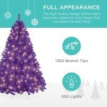 9ft Pre-Lit Purple Halloween Tree with Lights