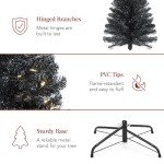 4.5ft Pre-Lit Black Halloween Tree for Spooky Decor
