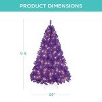 9ft Pre-Lit Purple Halloween Tree with Lights