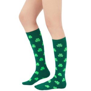 Green Striped Knee High Socks for Halloween Fun
