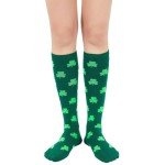 Green Striped Knee High Socks for Halloween Fun