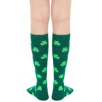 Green Striped Knee High Socks for Halloween Fun