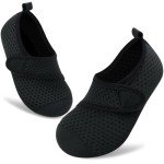 VIFUUR Kids Quick-Dry Aqua Water Shoes – Black