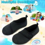 VIFUUR Kids Quick-Dry Aqua Water Shoes – Black
