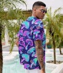 Mushroom Print Hawaiian Rave Shirt for Men
