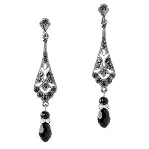 1920s Vintage Pearl Drop Earrings - Art Deco Style