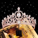 Rose Gold Tiara Crown for Halloween Costume