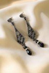 1920s Vintage Pearl Drop Earrings - Art Deco Style