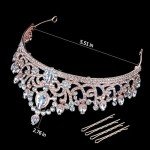 Rose Gold Tiara Crown for Halloween Costume