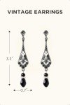 1920s Vintage Pearl Drop Earrings - Art Deco Style