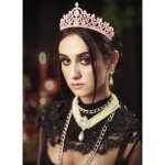 Rose Gold Tiara Crown for Halloween Costume