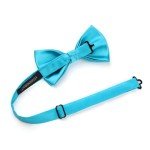 Teal Silk Bow Tie and Pocket Square Set