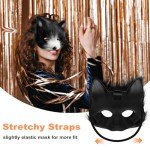 Purple Faux Fur Cat Fox Mask and Tail Set