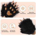 Purple Faux Fur Cat Fox Mask and Tail Set