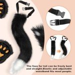 Purple Faux Fur Cat Fox Mask and Tail Set