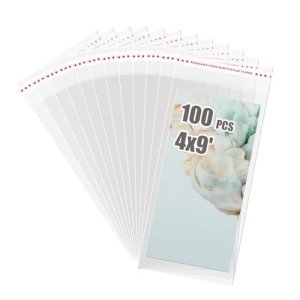 Clear Self-Sealing Cellophane Bags – 100 Pack