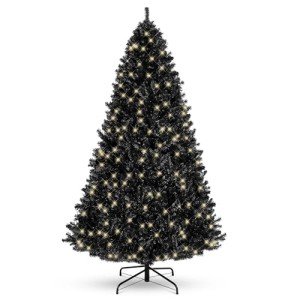 12ft Pre-Lit Black Tree for Halloween Decor
