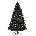 12ft Pre-Lit Black Tree for Halloween Decor