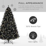 12ft Pre-Lit Black Tree for Halloween Decor