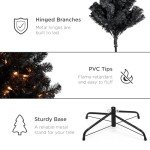 12ft Pre-Lit Black Tree for Halloween Decor