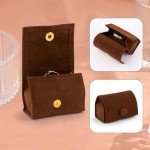 Velvet Ring Box - Stylish & Safe Storage (Brown)