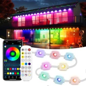 Smart RGB Outdoor String Lights for Halloween Fun