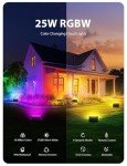 RGB LED Flood Lights for Halloween Parties - 3 Pack