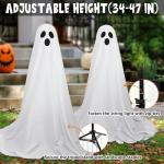 2 Pack Spooky Ghost Decorations with Remote Lights