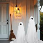 2 Pack Spooky Ghost Decorations with Remote Lights