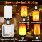 LED Flame Light Bulbs - 4 Modes (2 Pack)