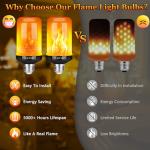 LED Flame Light Bulbs - 4 Modes (2 Pack)
