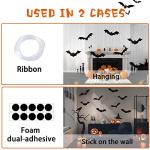 YUJUN 12pcs Realistic 3D Flying Bats Decor
