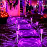 10-Pack Purple LED Solar Halloween Lights