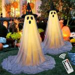 2-Pack Spooky Ghost String Lights with Remote