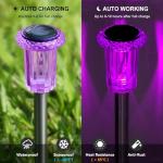 10-Pack Purple LED Solar Halloween Lights