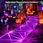 10-Pack Purple LED Solar Halloween Lights