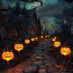 Solar Jack O'Lantern Stake String Lights - 6 Pack