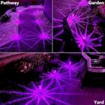 10-Pack Purple LED Solar Halloween Lights