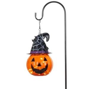 36" Halloween Solar Lantern with Pumpkin Bats